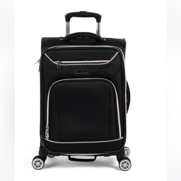 London Fog Handbags - 20in LONDON FOG Black Coventry Softside Carry-on Spinner